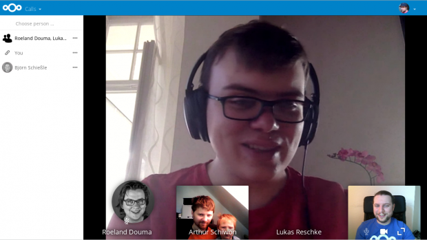 Die WebRTC-Integration mit Spreed.me (Quelle: Nextcloud)