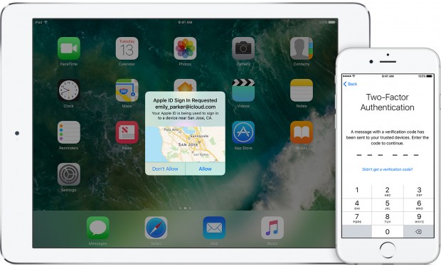 Auf neueren Geräten hat Apple Zwei-Faktor-Authentifizierung ins Betriebssystem integriert. (Bild: Apple)