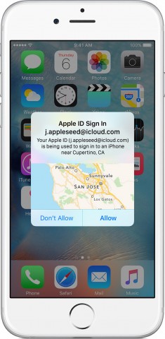 Auf neueren Geräten hat Apple Zwei-Faktor-Authentifizierung ins Betriebssystem integriert. (Bild: Apple)