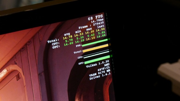 Doom auf Vega 10 (Foto: Marc Sauter/Golem.de)