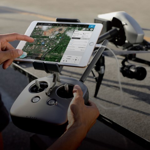 Die Ground-Station-Pro-App im Einsatz (Bild: DJI)