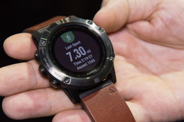 Einer der Übersichtsbildschirme der Fenix 5X (Bild: Martin Wolf/Golem.de)