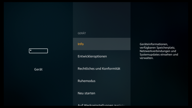 Hier sind alle gerätespezifischen Einstellungen zu finden. (Screenshot: Golem.de)