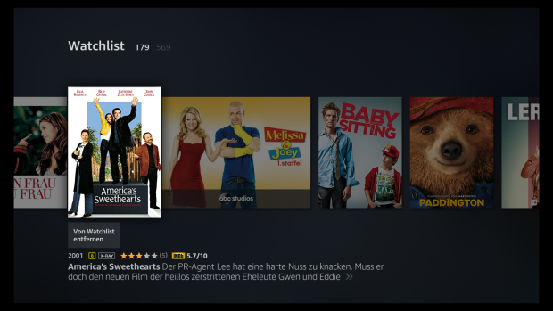 In der alten Fire-TV-Oberfläche lassen sich Filme und Serien mit einem Blick dank unterschiedlichem Cover-Format erkennen. (Screenshot: Golem.de)