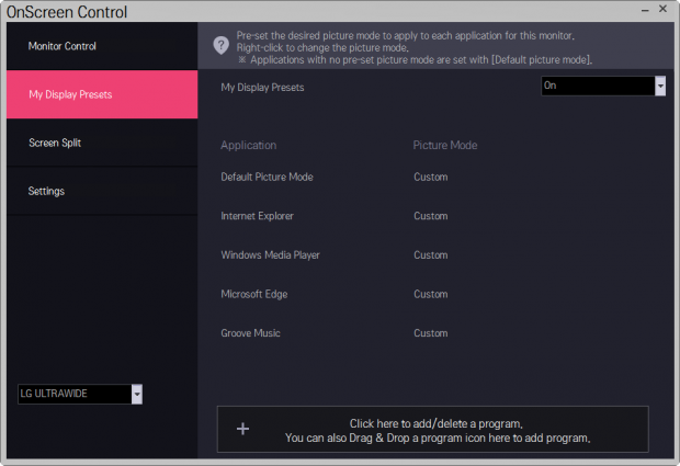 On Screen Control (Screenshot: Golem.de)