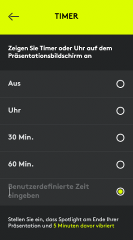 Ein Vibrationsalarm kann eingestelt werden. (Screenshot: Oliver Nickel/Golem.de)