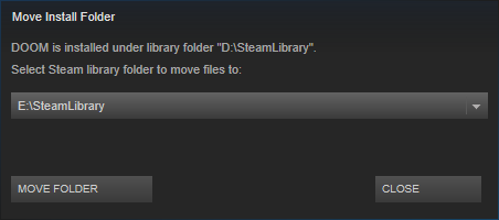 Dort wählen wir im Dropdown den Pfad aus und starten den Verschiebevorgang. (Screenshot: Golem.de)