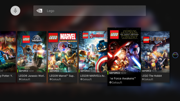 Per Sprachsteuerung suchen wir Titel, etwa Lego. (Screenshot: Golem.de)