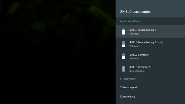 In den Einstellungen zeigt das System den Ladestand der Akkus/Batterien von Fernbedienung/Controller. (Screenshot: Golem.de)