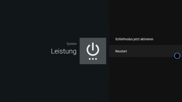 Im speziellen Leistungsmenü fehlt der Menüpunkt zum Herunterfahren. (Screenshot: Golem.de)