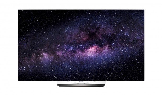 LGs OLED B6D wirkt durch den transparenten Standfuß am Abend so, als würde er schweben. (Bild: LG)