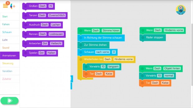 Der grafische Editor erlaubt komplexe Programme. (Bild: Alexander Merz/Golem.de)