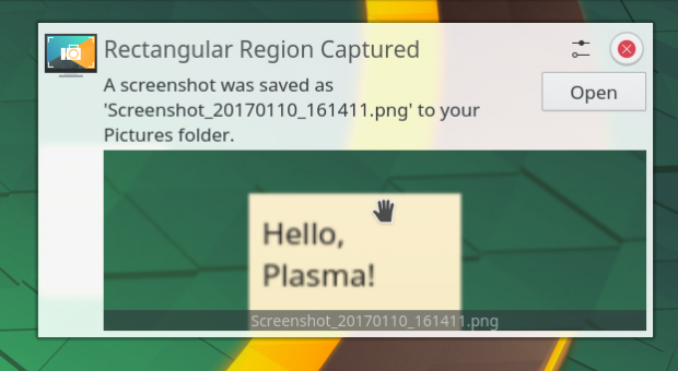 Interaktive Vorschau in Benachrichtigungen (Bild: KDE - CC-BY 3.0)