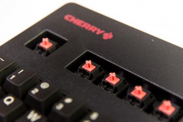 Die mechanischen Schalter sind nach Cherry-Konvention rot eingefärbt. (Bild: Martin Wolf/Golem.de)