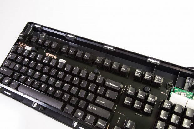 ... gerade oberhalb der F-Tasten ist viel Luft im Plastikmantel zu sehen. (Bild: Martin Wolf/Golem.de)