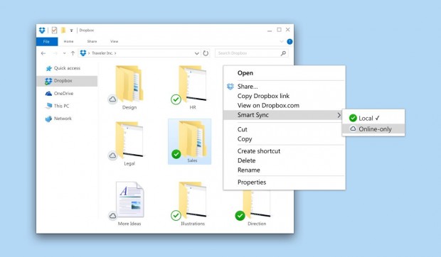 Dropbox Smart Sync kommt für Windows und MacOS. (Bild: Dropbox)