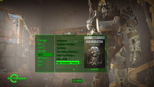 Die Hi-Res-Texturen finden sich unter Mods. (Screenshot: Golem.de)