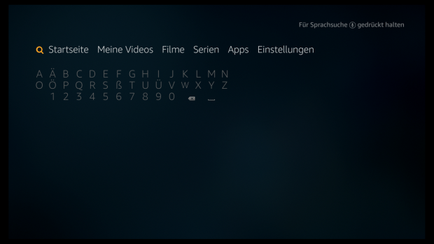 Die Suchfunktion ist ganz links im Hauptmenü untergebracht. (Screenshot: Golem.de)