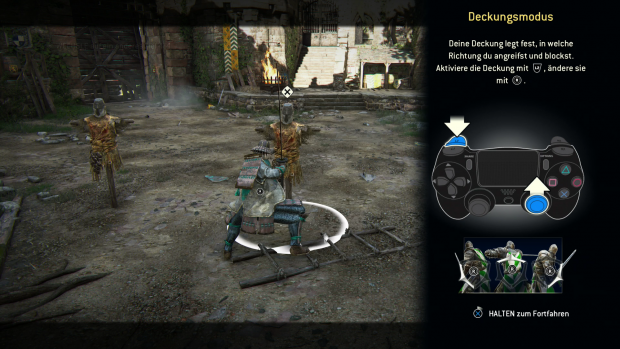 Das Tutorial erklärt unserem Samurai die Kampftechniken. (Screenshot: Golem.de)
