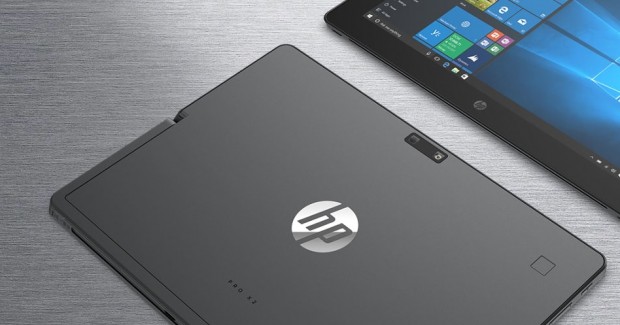 Auf der Rückseite ist das typische HP-Logo. (Bild: HP)