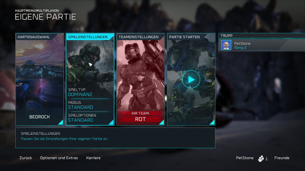 Die Optionen im Multiplayermodus. (Screenshot: Golem.de)
