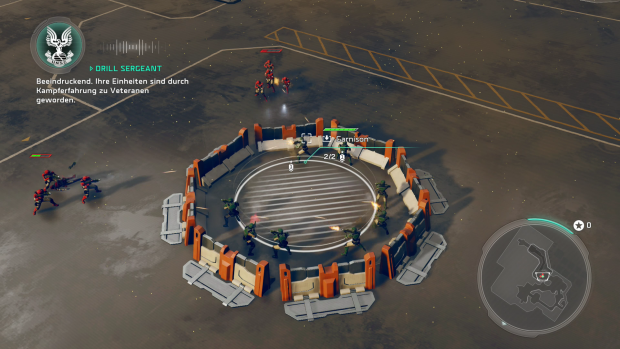 Im Tutorial lernen wir, wie das mit den Bunkern funktioniert. (Screenshot: Golem.de)