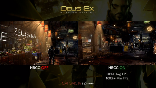 Deus Ex Mankind Divided soll stark vom High Bandwidth Cache Controller profitieren (Bild: AMD)