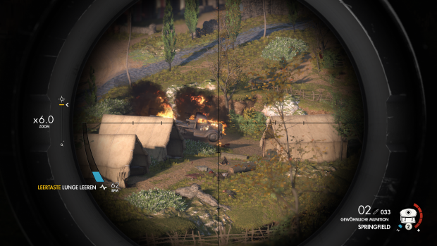 Mit unserem Scharfschützengewehr visieren wir einen Gegner an. (Screenshot: Golem.de)