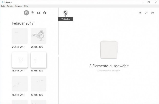 Wir können in Inkspace mehrere Bilder zusammenführen. (Screenshot: Oliver Nickel/Golem.de)