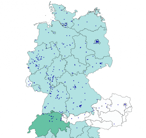 Wo überall gemessen wurde in Deutschland, Österreich, Schweiz, Luxemburg und Italien (Bild: Alexander Merz/Golem.de)