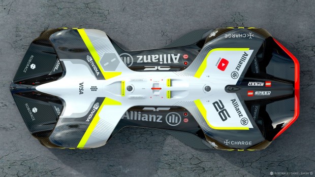 Die Fahrzeuge sind vollgestopft mit Sensoren. (Bild: Roborace)