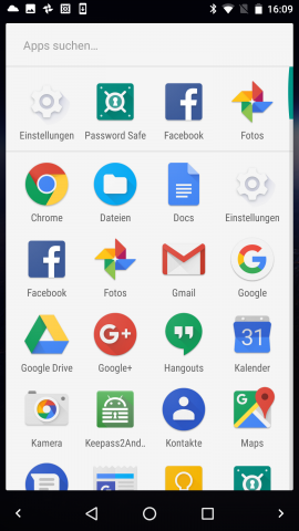 Auch der App-Drawer sieht aus wie gewohnt. (Screenshot: Golem.de)