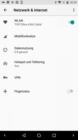 Die WLAN- und Mobilfunkeinstellungen befinden sich jetzt direkt innerhalb eines Untermenüs. (Screenshot: Golem.de)
