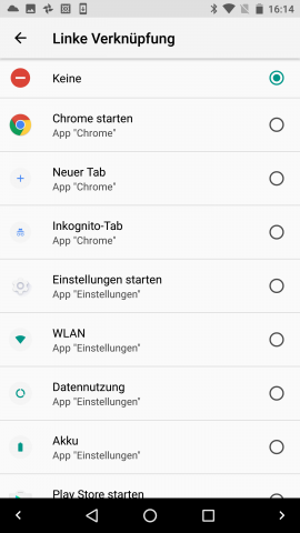 So können wir unter anderem einen neuen Tab in Chrome öffnen ...