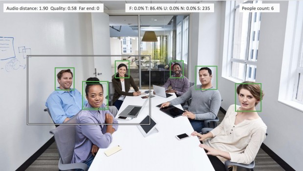 Das Spark Room Kit kann Gesichter erkennen. (Bild: Cisco)