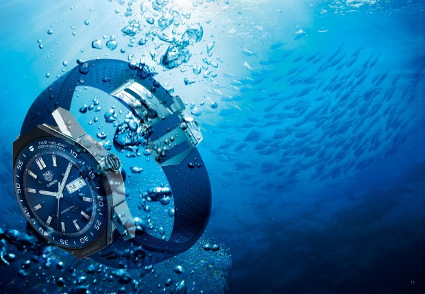 Die Connected Modular 45 ist bis zu einer Tiefe von 50 Metern wasserdicht. (Bild: Tag Heuer)