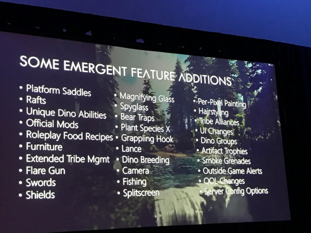 Die Liste der Änderungen, die auf die Community von Ark zurückzuführen sind. (Foto: P. Steinlechner / Golem.de)