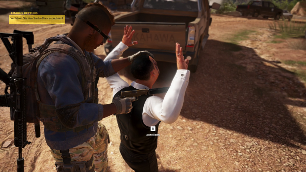 Ein Informant wird von uns unfreundlich "überredet" ... (Screenshot: Golem.de)