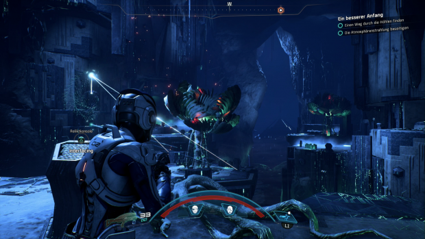 Auch in dunklen Höhlensystemen sind wir unterwegs. (Screenshot: Golem.de)