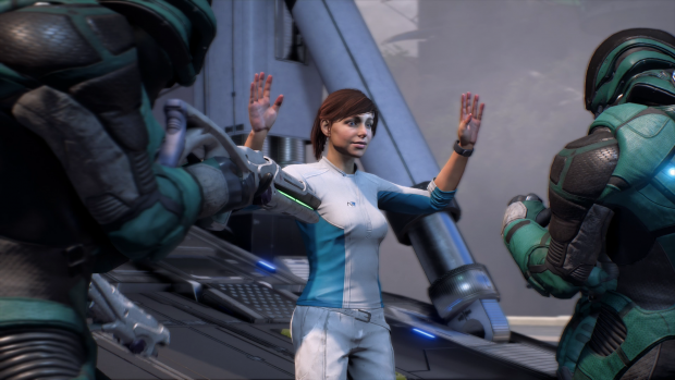 Hände hoch - nicht jeder Erstkontakt verläuft glatt ... (Screenshot: Golem.de)