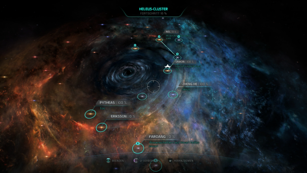 Im Weltraum bestimmen wir den Kurs unseres Raumschiffs. (Screenshot: Golem.de)