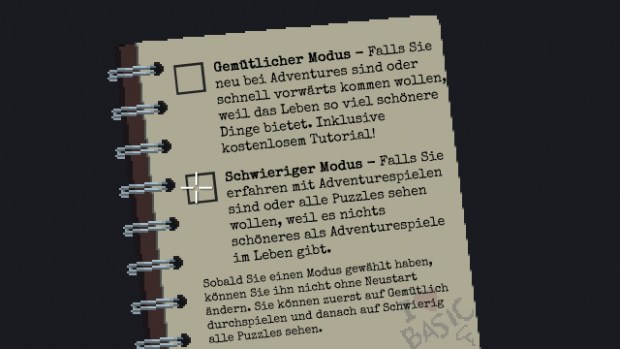 Vor Spielbeginn müssen wir uns für die Schwierigkeitsstufe entscheiden. (Screenshot: Golem.de)