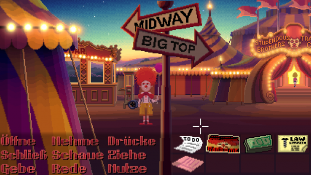 Eine Zeitlang steuern wir den Clown in diesem Zirkus. (Screenshot: Golem.de)