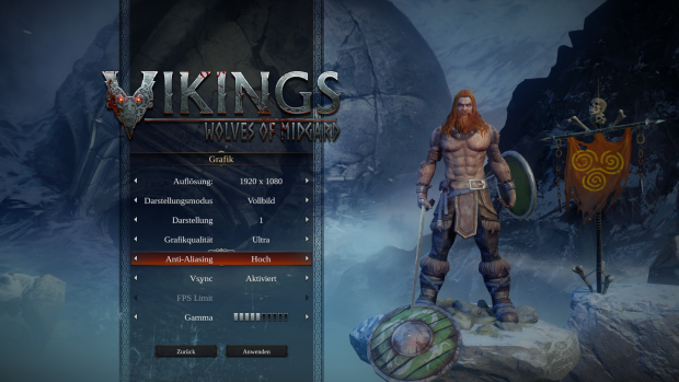 Das Grafikmenü der PC-Version. (Screenshot: Golem.de)