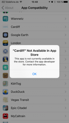 Manche App gibt es nicht einmal mehr im App Store. (Screenshot: Golem.de)