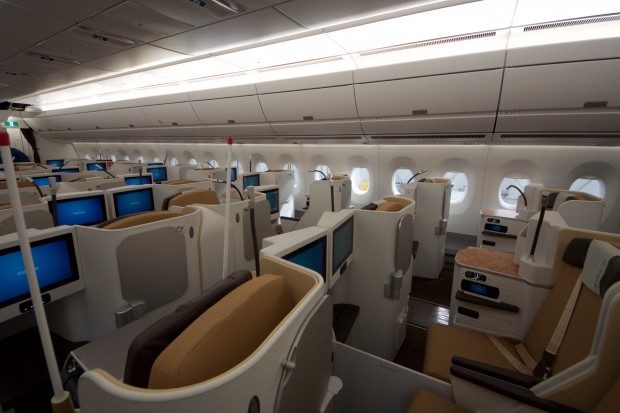 Auch die Business-Klasse ist mit Sensoren ausgestattet. (Foto: Andreas Sebayang)