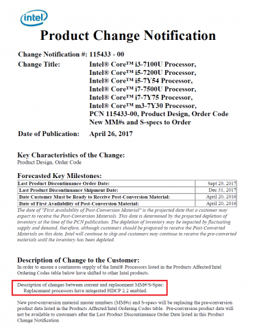 HDCP-2.2-Update für Kaby Lake (Bild: Intel)
