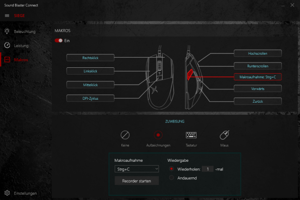 Sound Blaster Connect, der Treiber der Siege M04 (Screenshot: Golem.de)