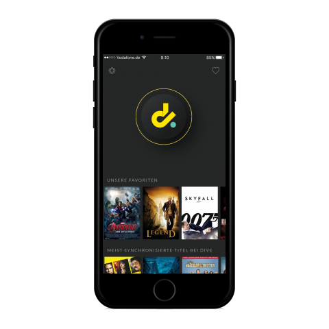 Dive-Startbildschirm auf dem Smartphone (Bild: Dive)