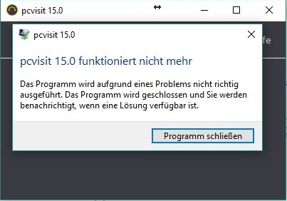 Manchmal stürzt das Programm einfach ab. (Screenshot: Oliver Nickel/Golem.de)